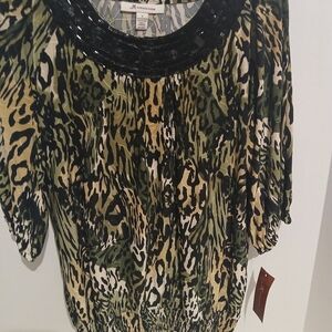 JM Collection sequin top